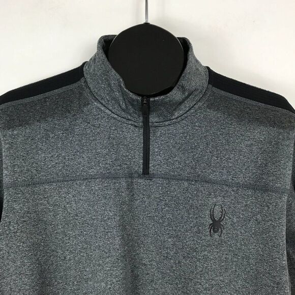Spyder Active Performance ¼ Zip Pullover Men's Large Gray ProWeb Outdoor Hiking - Picture 3 of 11